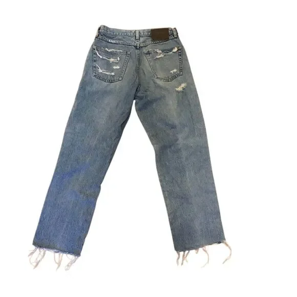 Pepe jeans London vintage raw hem heart cutout super rare size 26 baggy mom boyf - Picture 8 of 8